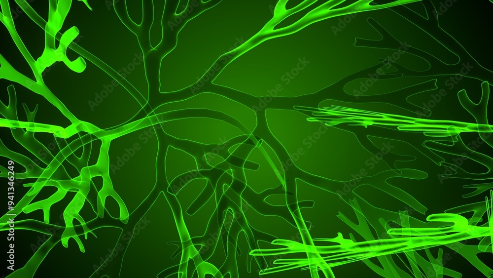 underwater plant anatomy. 3d illustration underwater plant anatomy. 3d illustration