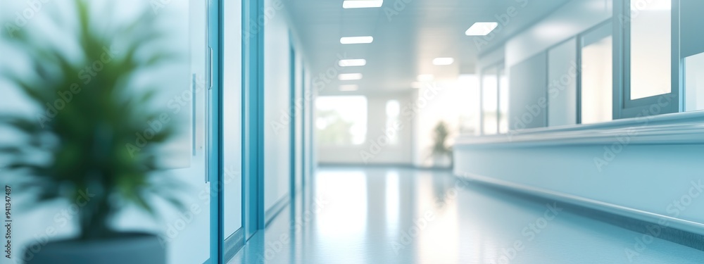 3D rendering of a hospital with a blurred background 3D rendering of a hospital with a blurred background