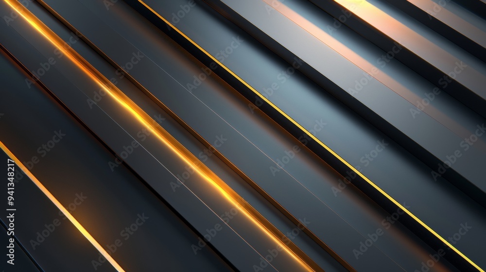 The image showcases a series of parallel lines illuminated with a golden glow against a dark backdrop, giving it a sleek and modern appearance The image showcases a series of parallel lines illuminated with a golden glow against a dark backdrop, giving it a sleek and modern appearance
