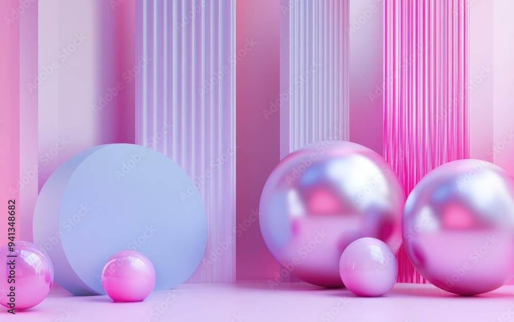 3D rendering of abstract geometric elements with a regular background 3D rendering of abstract geometric elements with a regular background