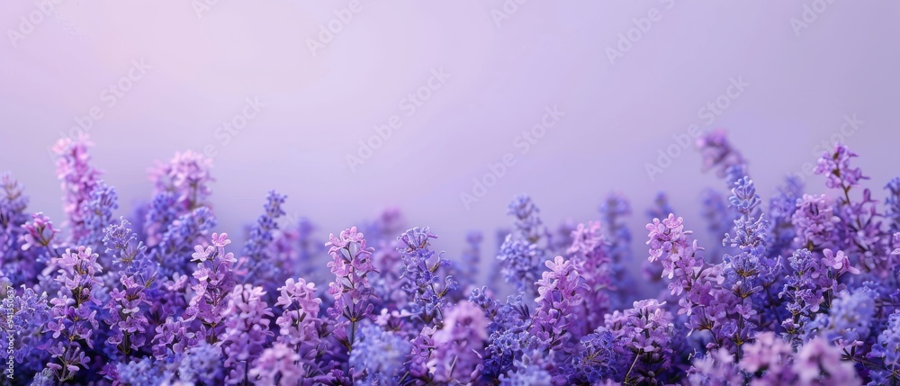 Lavender flowers on a pastel pink background, minimalistic floral arrangement. Free copy space for text. Lavender flowers on a pastel pink background, minimalistic floral arrangement. Free copy space for text.