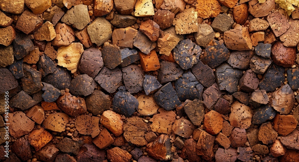 Close-up of Rocks in Various Shades, Textures and Sizes Close-up of Rocks in Various Shades, Textures and Sizes