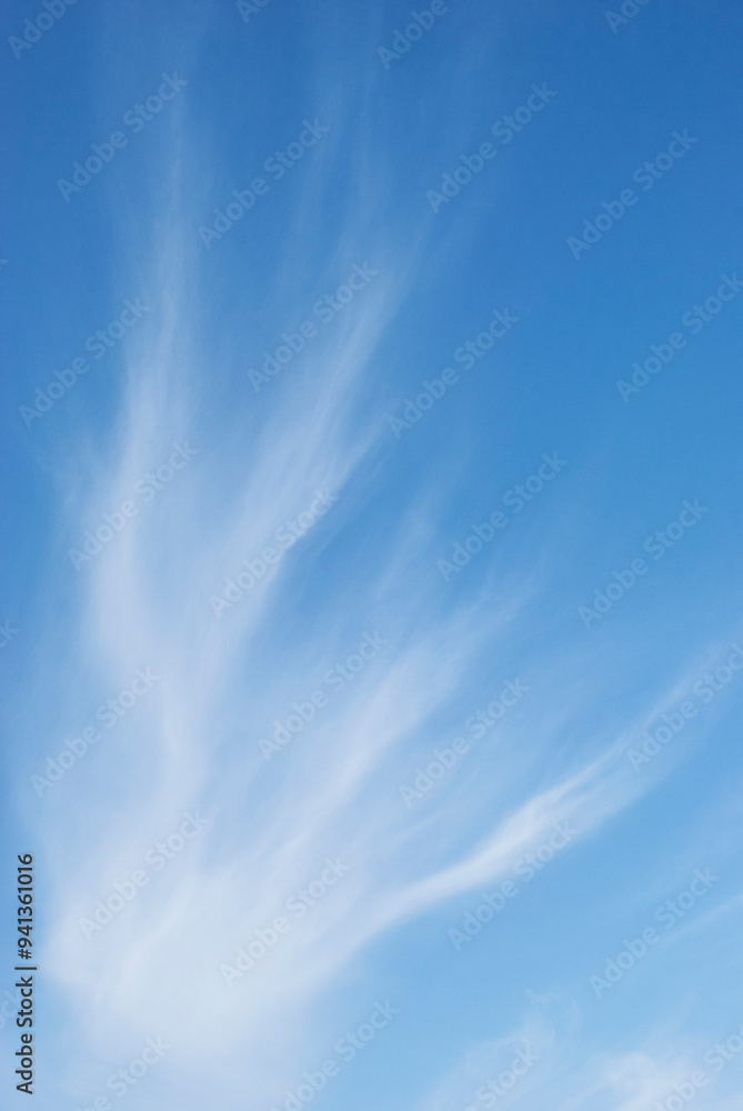 gentle cirrus clouds in the blue sky gentle cirrus clouds in the blue sky