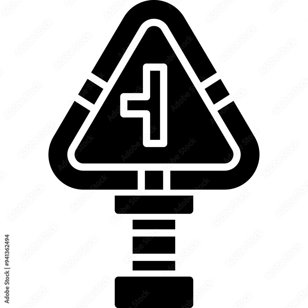 Side Road Left Icon Side Road Left Icon