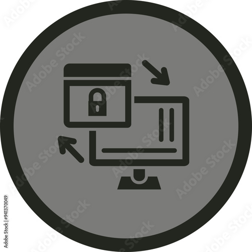 Secured Backup Icon Design