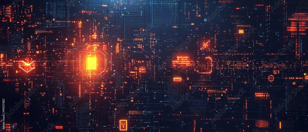 An abstract image of a defense code being processed by a secure app, with floating digital shields and encrypted data streams An abstract image of a defense code being processed by a secure app, with floating digital shields and encrypted data streams