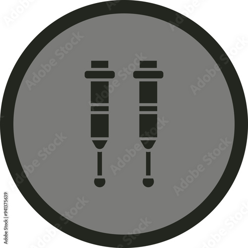 Crutches Icon Design