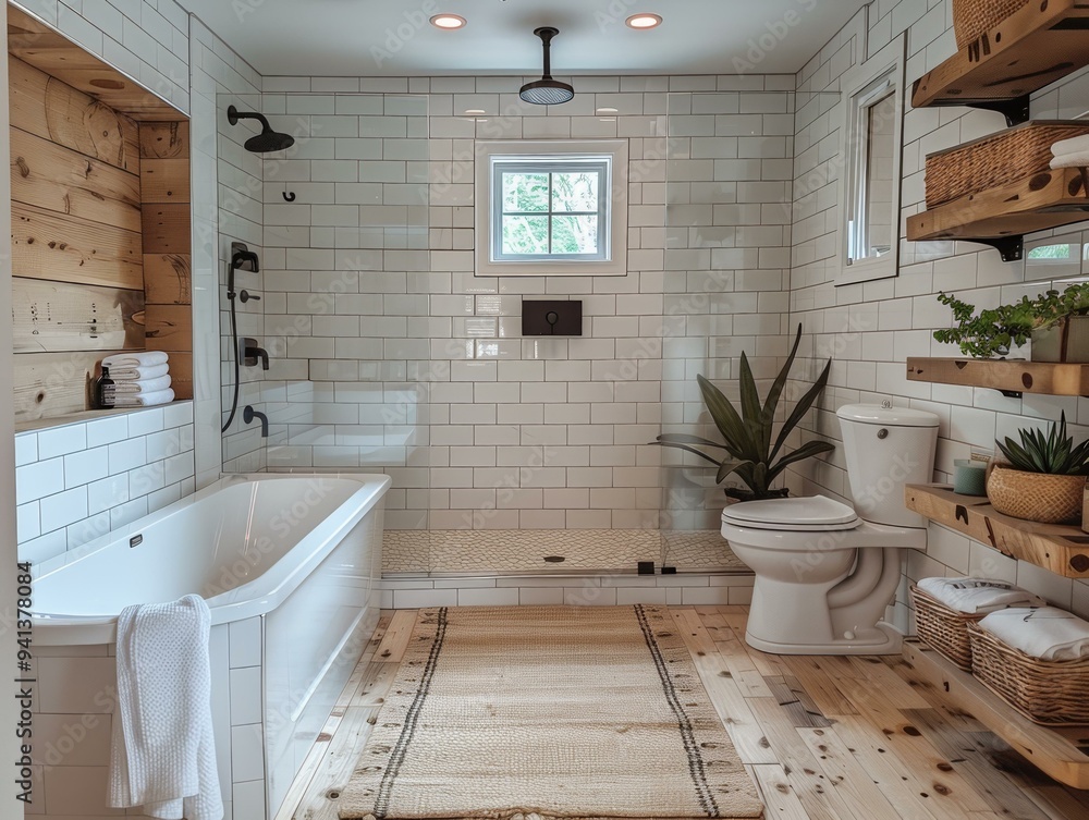 Modern Bathroom with Reclaimed Wood, Rustic Style Modern Bathroom with Reclaimed Wood, Rustic Style