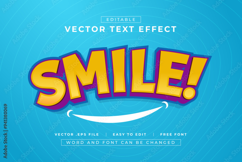 Smile editable text effect style Smile editable text effect style