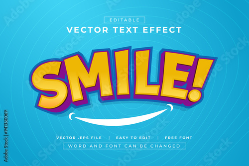 Smile editable text effect style