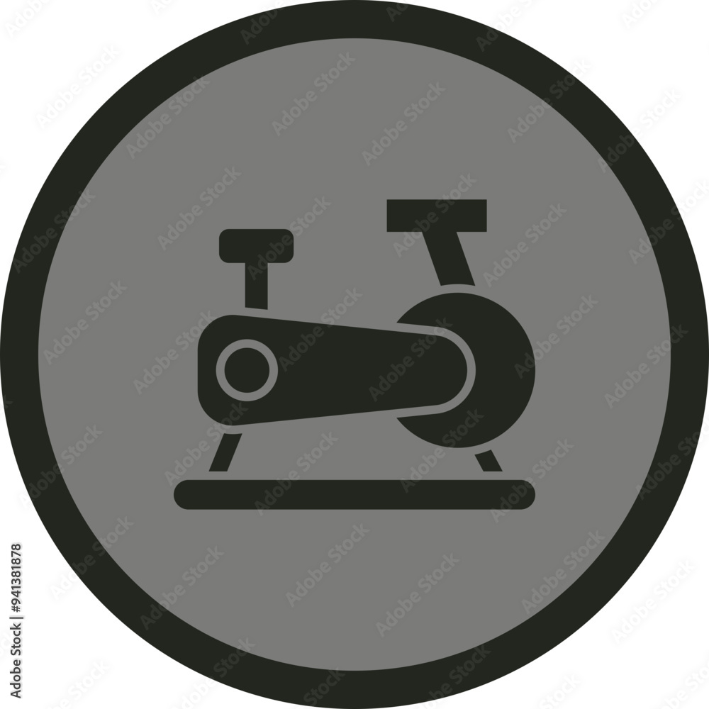 Stationary Bicycle Icon Design Stationary Bicycle Icon Design