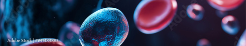 Abstract structure of blue oxygen in then blood