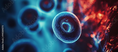 Abstract structure of blue oxygen in then blood