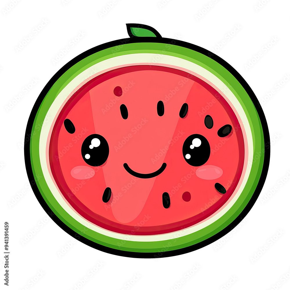 An engaging digital artwork of a smiling watermelon slice character, featuring bright colors and friendly expression, ideal for fun and playful design themes. An engaging digital artwork of a smiling watermelon slice character, featuring bright colors and friendly expression, ideal for fun and playful design themes.