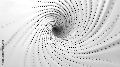 A spiral-dotted idea illustration with space for textual use on a crisp white background, Generative AI.