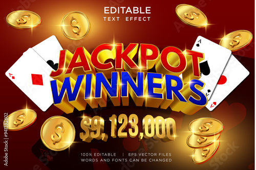 jackpot slot gambling text effect
