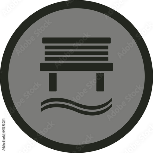 Water Bridge Icon Design