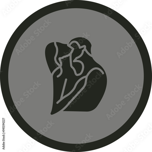 Neck kiss Icon Design
