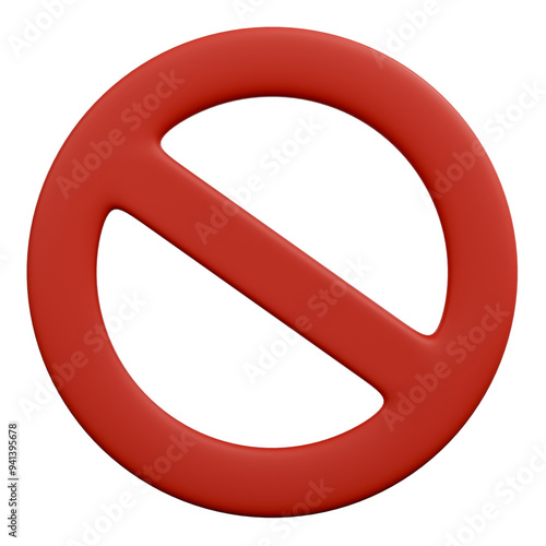 ban sign 3d illustration