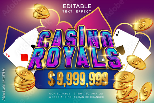 SUPER WIN EDITABLE TEXT EFFECT, gambling editable text