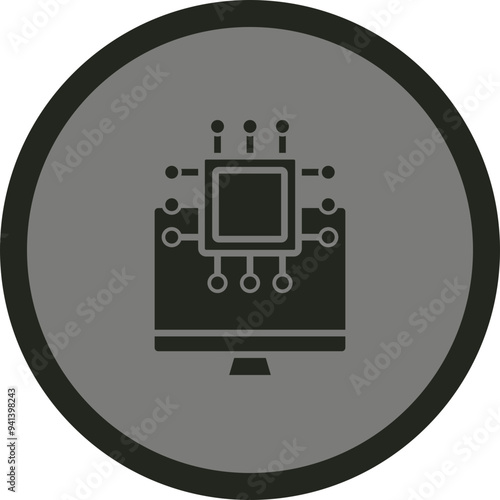 Monoitoring Vector Icon Design