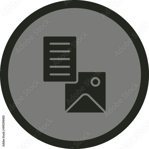 Text To Image Vector Icon Design