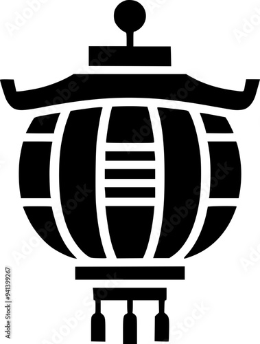 Japanese Lantern Icon for Festival, Celebration, and Event Graphic