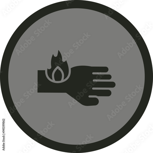 Flaming Skin Vector Icon Design