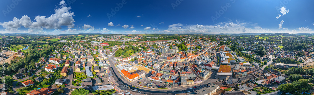 Naklejka premium Marktredewitz aerial 360° panorama