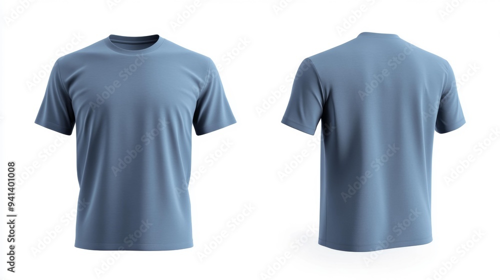 Blue T-shirt Mockup Generative AI Blue T-shirt Mockup Generative AI