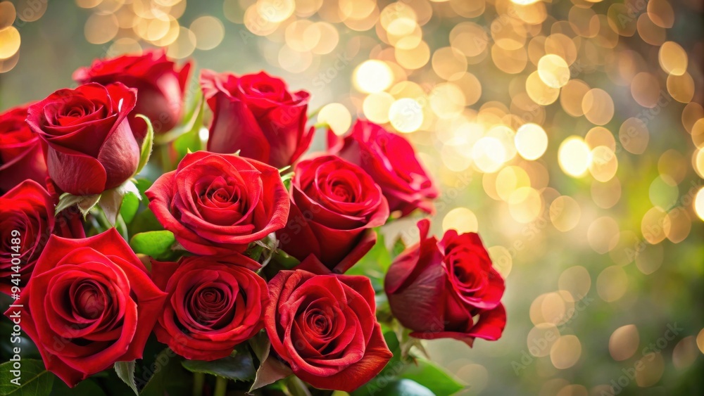 Closeup of a bouquet of red roses with bokeh in the background, roses, red, bouquet, flowers, closeup, petals Closeup of a bouquet of red roses with bokeh in the background, roses, red, bouquet, flowers, closeup, petals