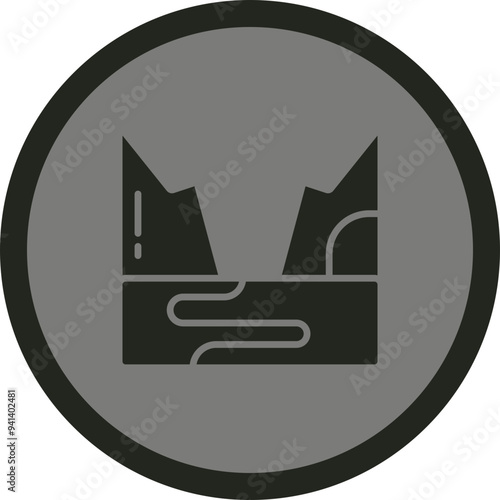 Fjord Vector Icon Design