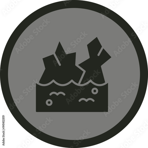 Glacier Vector Icon Design