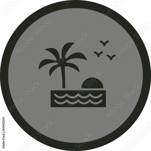Oasis Vector Icon Design