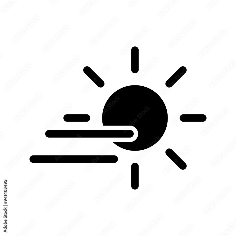 Fog day icon template