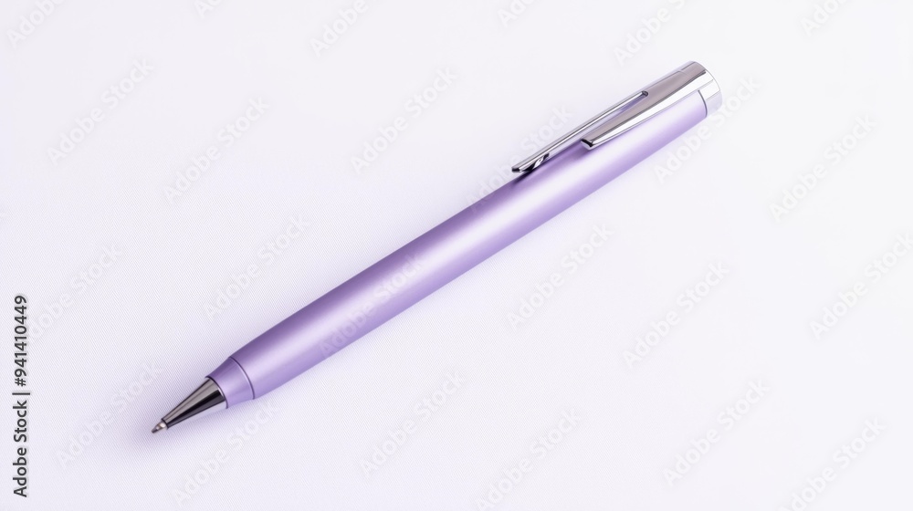 Purple Pen on White Background - Generative AI Purple Pen on White Background - Generative AI