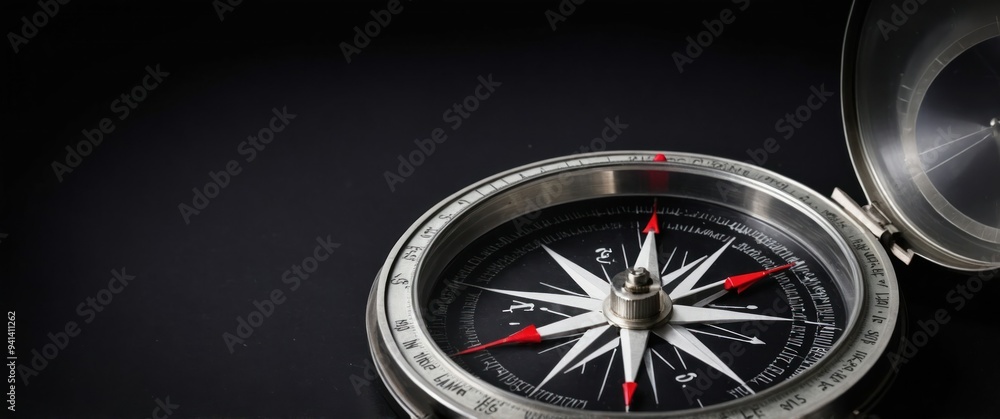 A close-up of a compass symbolizing navigation and exploration, perfect for travel and adventure-themed concepts. A close-up of a compass symbolizing navigation and exploration, perfect for travel and adventure-themed concepts.