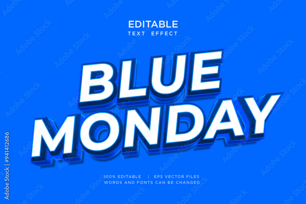 blue monday super flash sale editable text effect blue monday super flash sale editable text effect