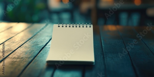 Notepad and Pencil on a Table