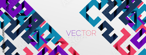 Color bend lines with shadow texture effect. Vector Illustration For Wallpaper, Banner, Background, Card, Book Illustration, landing page