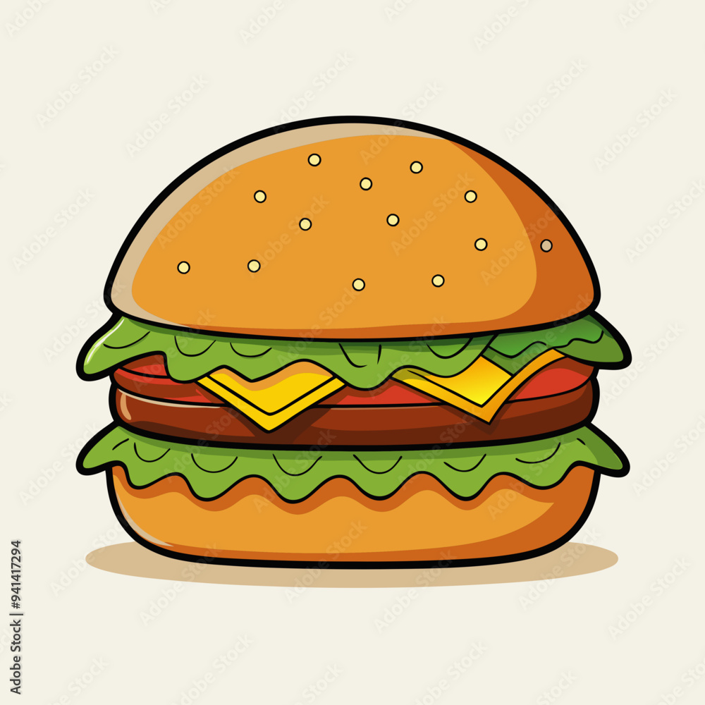 hamburger on white background hamburger on white background