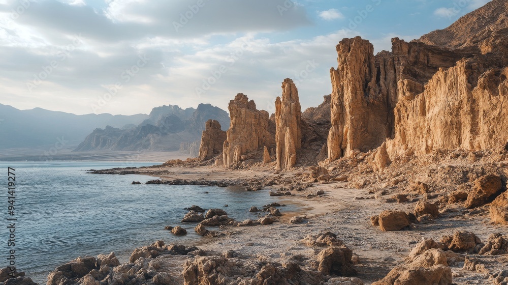 Red Sea rocky coastline in Saudi Arabia Red Sea rocky coastline in Saudi Arabia