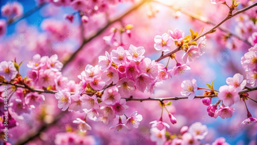 Closeup shot of beautiful cherry blossoms on tree branches, cherry, blossoms, tree, branches, closeup, nature, spring, flowers Closeup shot of beautiful cherry blossoms on tree branches, cherry, blossoms, tree, branches, closeup, nature, spring, flowers