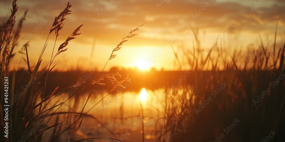 Fototapeta premium Serene Sunset in the Wild