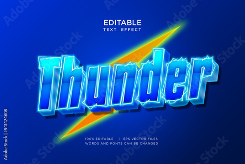 thunder with storm EDITABLE TEXT EFFECT