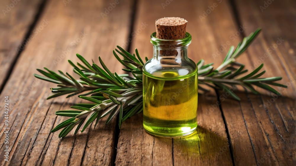 a small bottle of rosemary essential oil isolated background a small bottle of rosemary essential oil isolated background