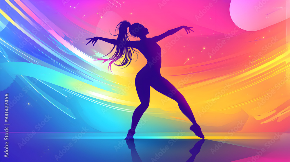 A vector illustration of a dancing Latin teen pop girl that dressed a modern pop dancer , reggae Latin music girl audition , acting a dance post, on latin style theme background A vector illustration of a dancing Latin teen pop girl that dressed a modern pop dancer , reggae Latin music girl audition , acting a dance post, on latin style theme background