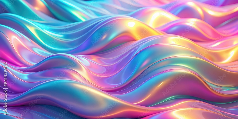 Holographic neon background with colorful psychedelic abstract waves in pastel colors , holographic, neon, background Holographic neon background with colorful psychedelic abstract waves in pastel colors , holographic, neon, background