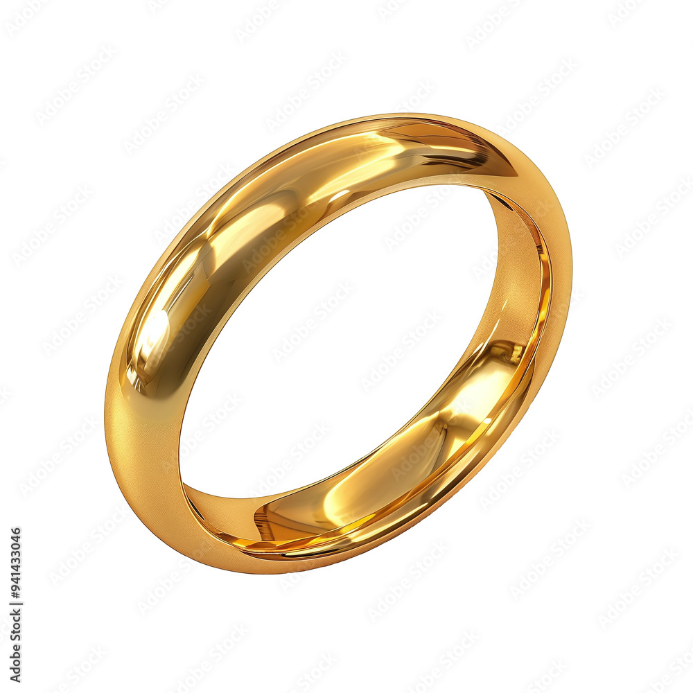 Wedding gold ring floating on transparent background PNG Wedding gold ring floating on transparent background PNG