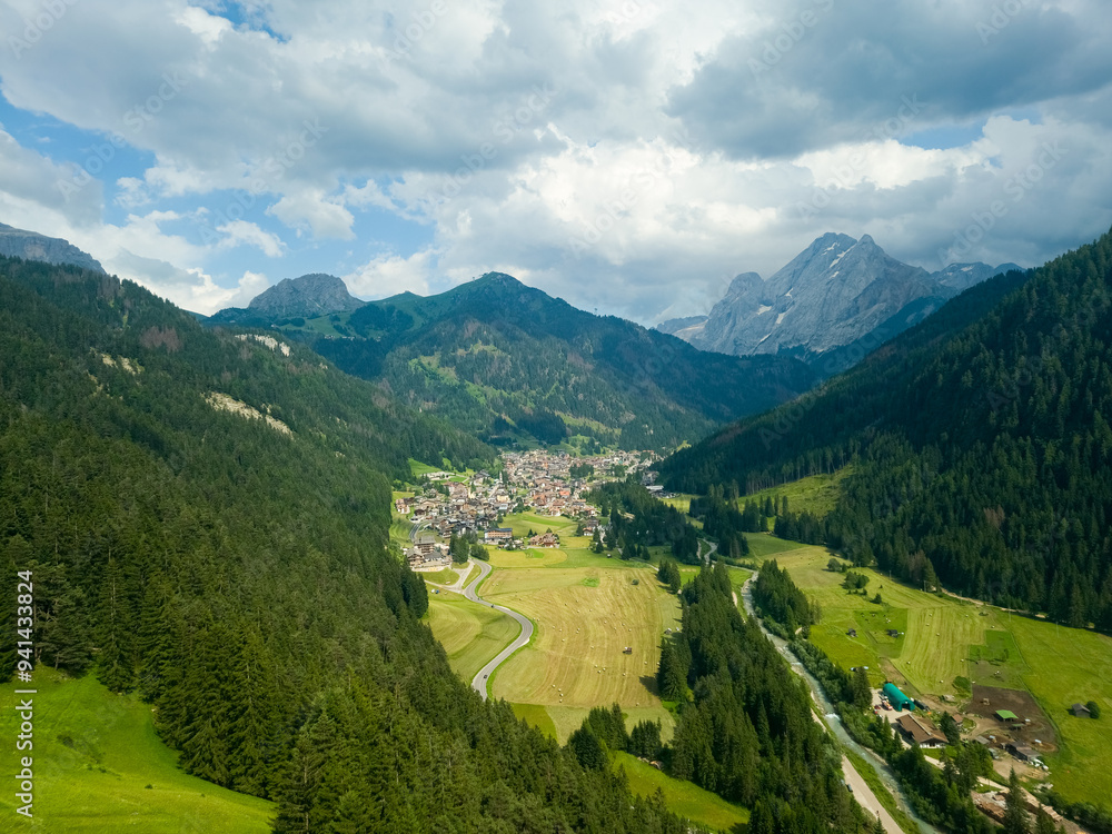 Val di Fassa seen from Sassolungo - Italy Val di Fassa seen from Sassolungo - Italy
